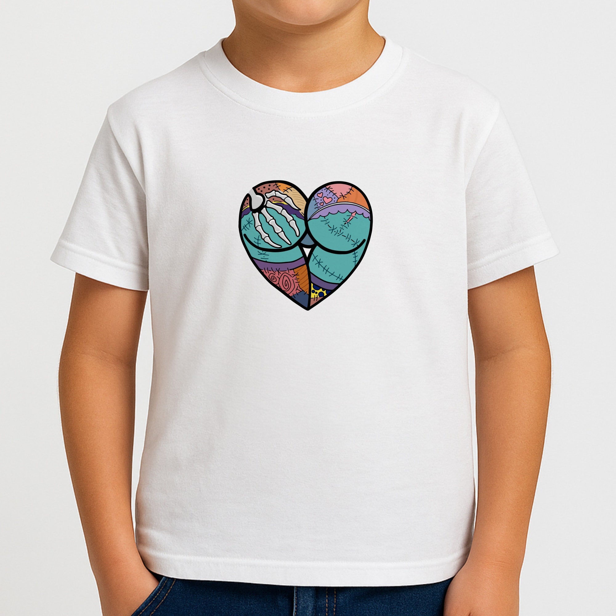 Sally And Jack Heart - TNBC Boys T-Shirt