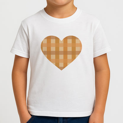 Orange Plaid Pattern- Autumn Boys T-Shirt