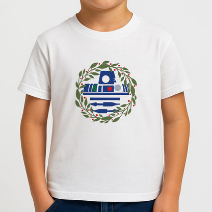 R2D2 Christmas Wreath Boys T-Shirt