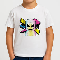 Neon Logo White Helmet DJ Kids T-Shirt