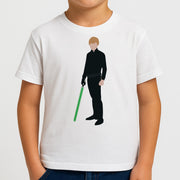 Skywalker Green Lightsaber Kids T-Shirt 4