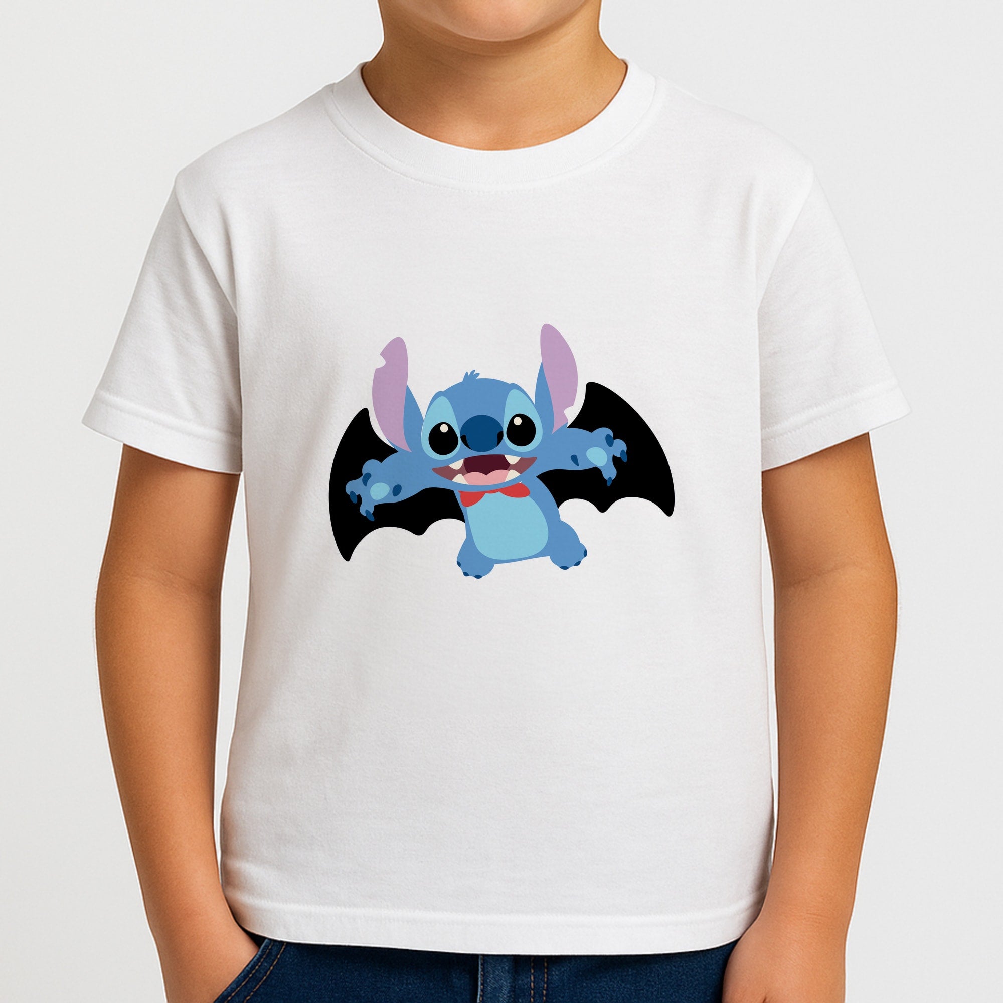 Vampire Alien Blue Halloween Kids T-Shirt