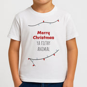 Merry Christmas Ya Filthy Animal Kids T-Shirt 4