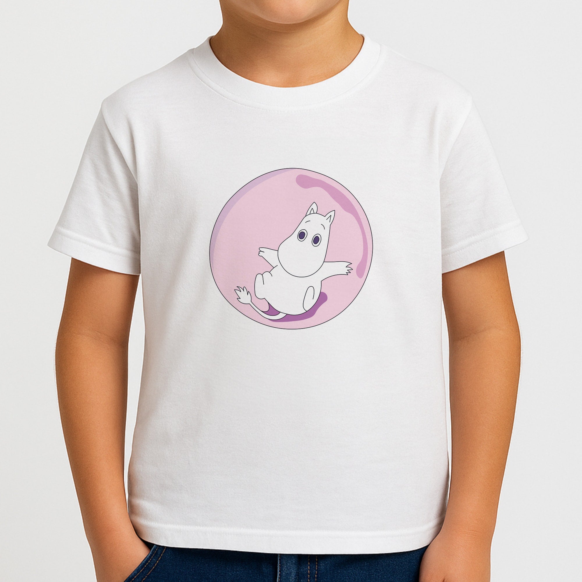 Moomin In A Pink Bubble  Boys T-Shirt