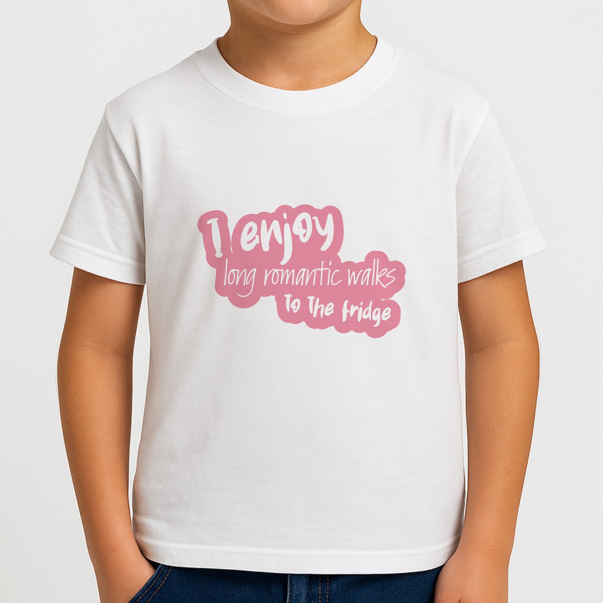 I Enjoy Long Romantic Walks - Funny Quotes Kids T-Shirt
