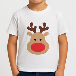 Rudolph Face - Christmas Boys T-Shirt