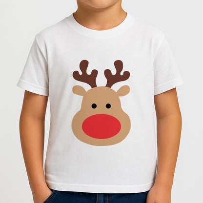 Rudolph Face - Christmas Boys T-Shirt