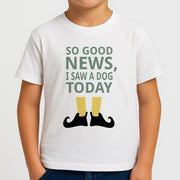 I Saw A Dog Today - Elf Kids T-Shirt 4