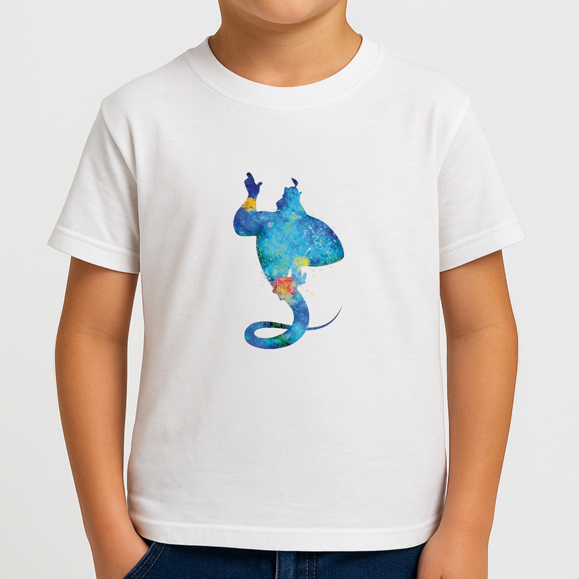 Watercolour Aladdin Fairytale Kids T-Shirt