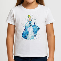Watercolour Cinderella Fairytale Kids T-Shirt