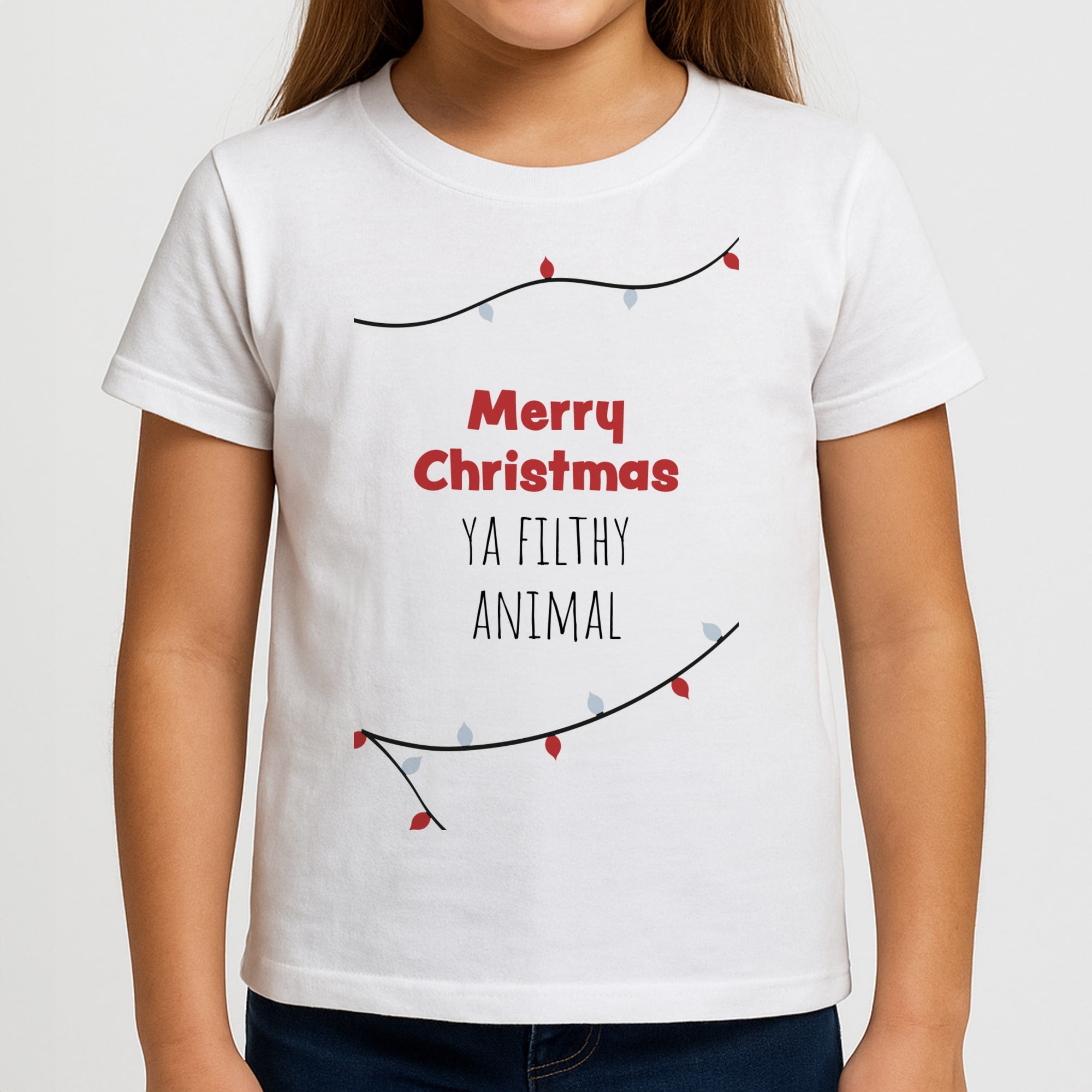 Merry Christmas Ya Filthy Animal Girls T-Shirt