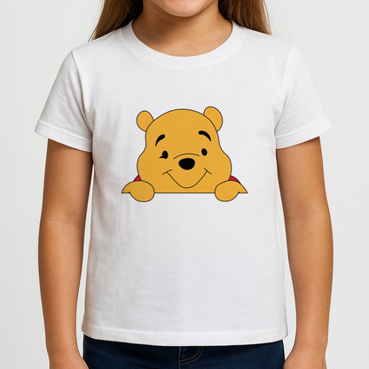 Cute Bear Leaning Girls T-Shirt