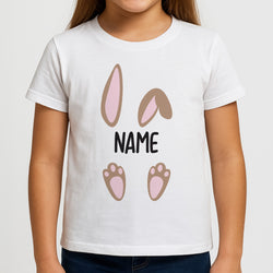 Brown Bunny Personalised Girls T-Shirt