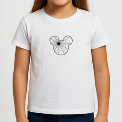 Fairytale Mouse Spider Web - Halloween Girls T-Shirt
