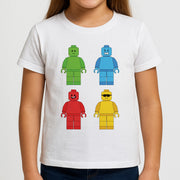 Bricks Figures Rainbow Kids T-Shirt 3
