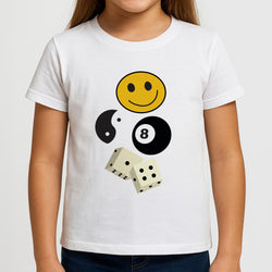 8 Ball Pattern - Skate Aesthetic  Girls T-Shirt