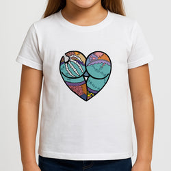 Sally And Jack Heart - TNBC Kids T-Shirt
