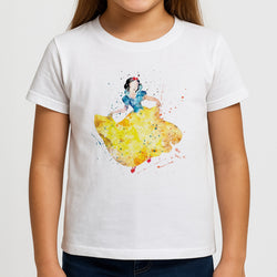 Watercolour Snow White Fairytale Kids T-Shirt