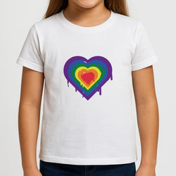 Dripped heart - Pride Kids T-Shirt