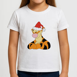 Tiger Pattern Christmas Girls T-Shirt