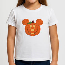 Mouse Pumpkin Halloween Girls T-Shirt