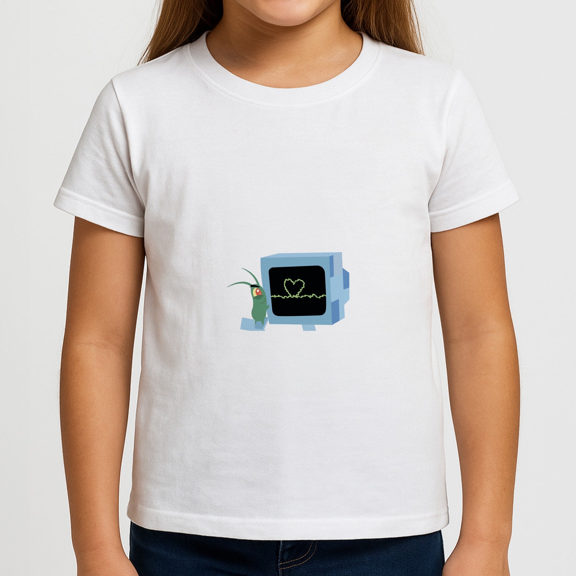 Plankton And Karen Girls T-Shirt