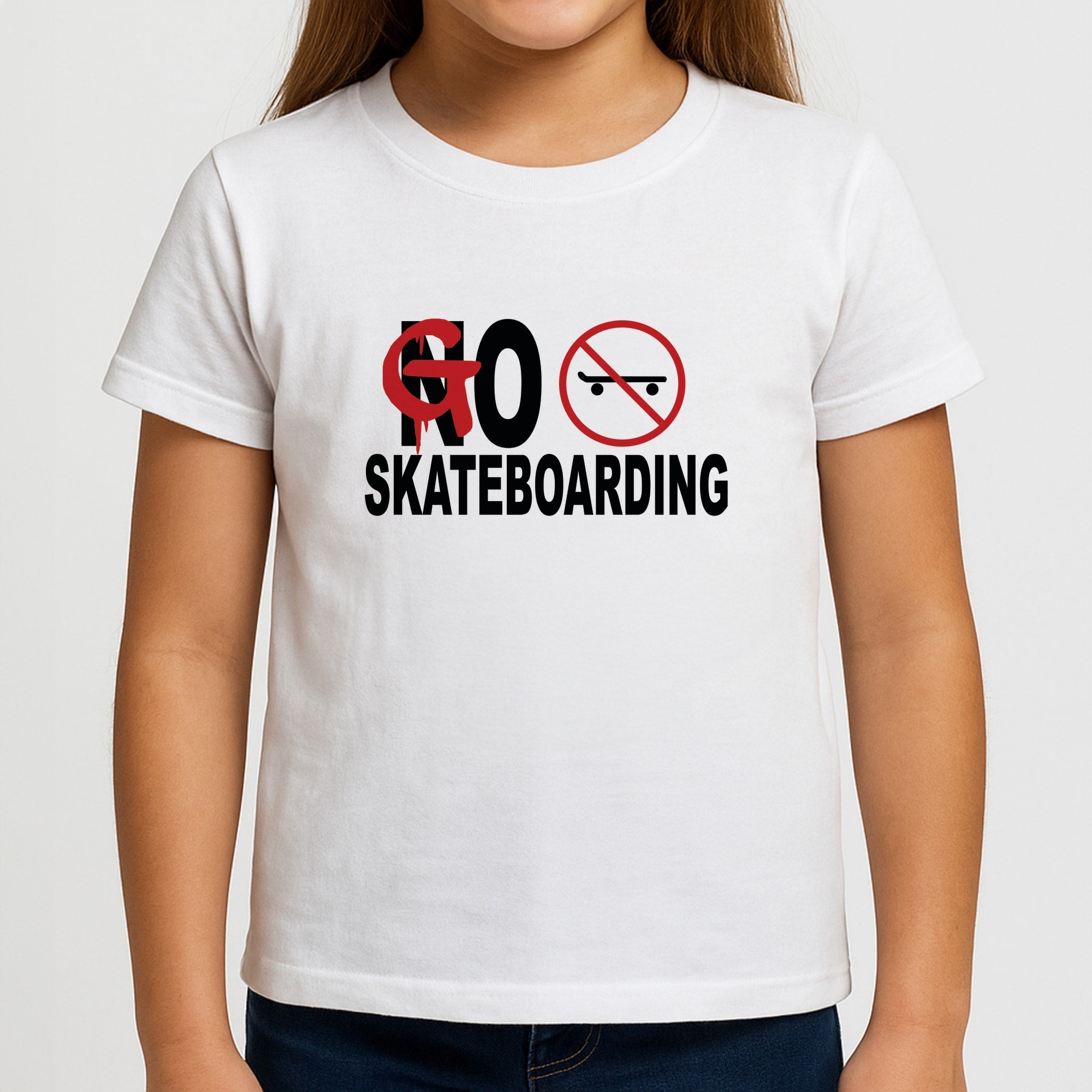 Go Skateboarding - Skate Aesthetic  Girls T-Shirt