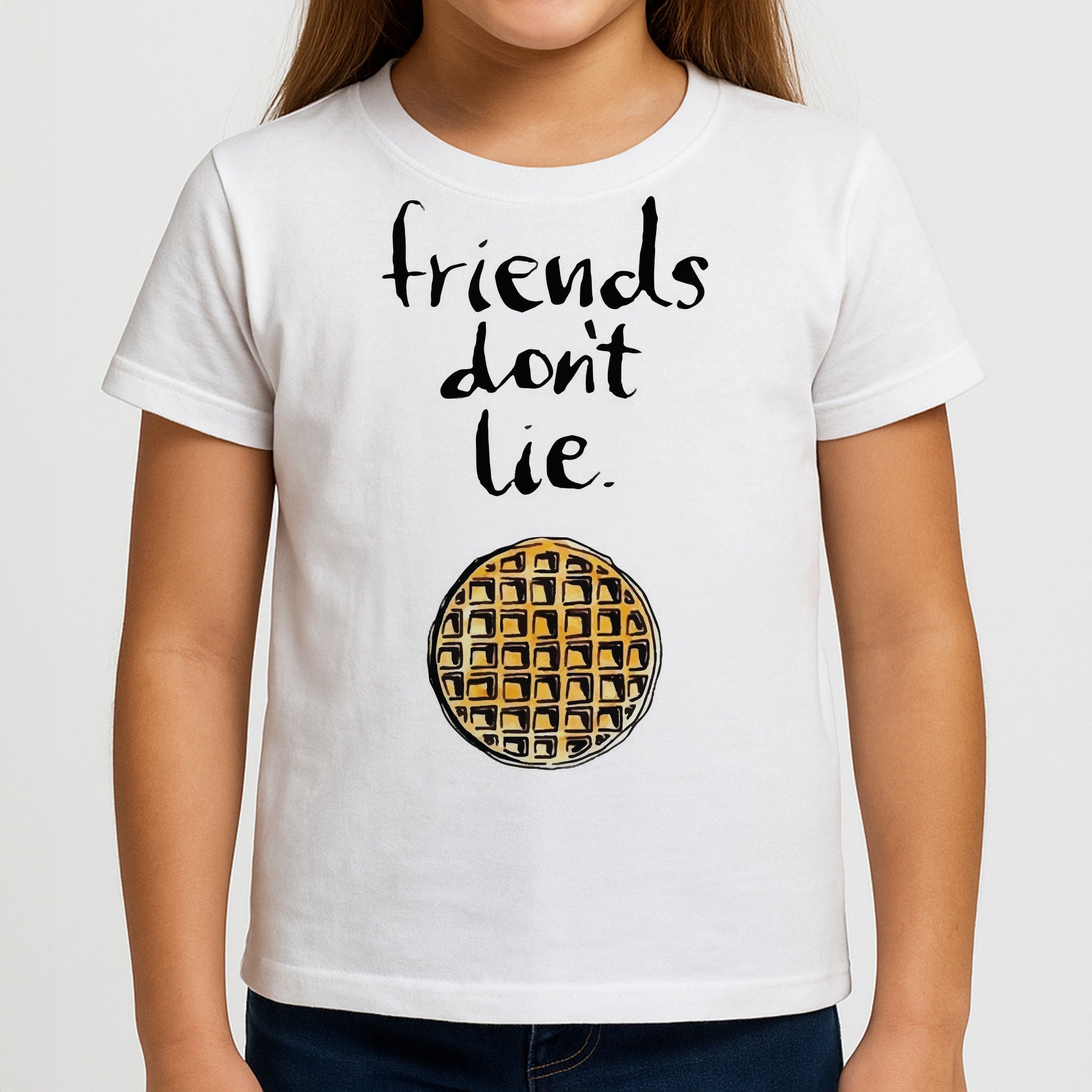 Friends Don't Lie Waffle Kids T-Shirt