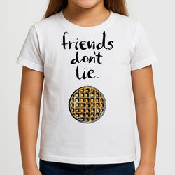Friends Don't Lie Waffle Kids T-Shirt
