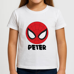 SpiderMan - Personalised Superhero Comic Girls T-Shirt