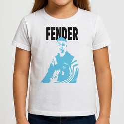 Fender Silhouette Blue Kids T-Shirt