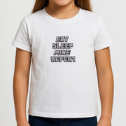 Eat Sleep Mine Repeat Kids T-Shirt 3