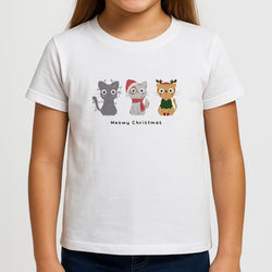 Meowy Christmas  Girls T-Shirt