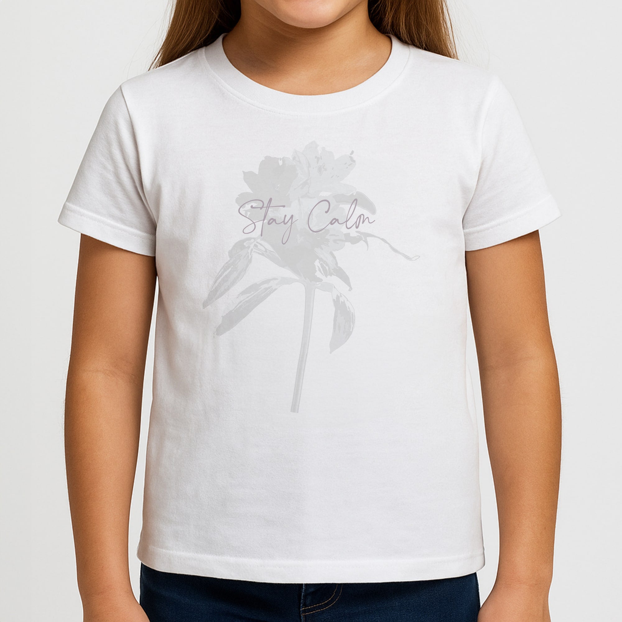 Mauve Stay Calm Kids T-Shirt