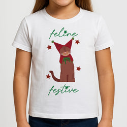 Feline Festive  Girls T-Shirt