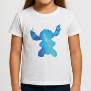 Watercolour Blue Alien Disney Kids T-Shirt 3