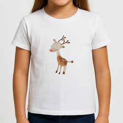 Watercolour Rudolph The Reindeer Girls T-Shirt