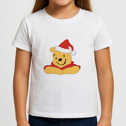 Winnie Pattern Christmas Girls T-Shirt