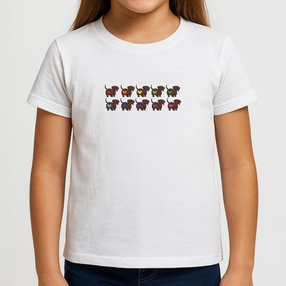 Love hearts - Dachshunds Girls T-Shirt