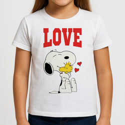Love Cartoon Beagle  Girls T-Shirt
