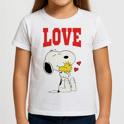 Love Cartoon Beagle  Girls T-Shirt