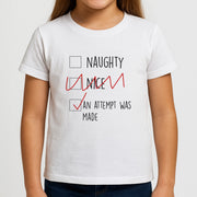 An Attempt Was Made - Naughty Or Nice  Kids T-Shirt 3