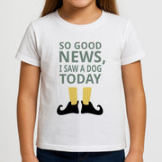 I Saw A Dog Today - Elf Kids T-Shirt 3