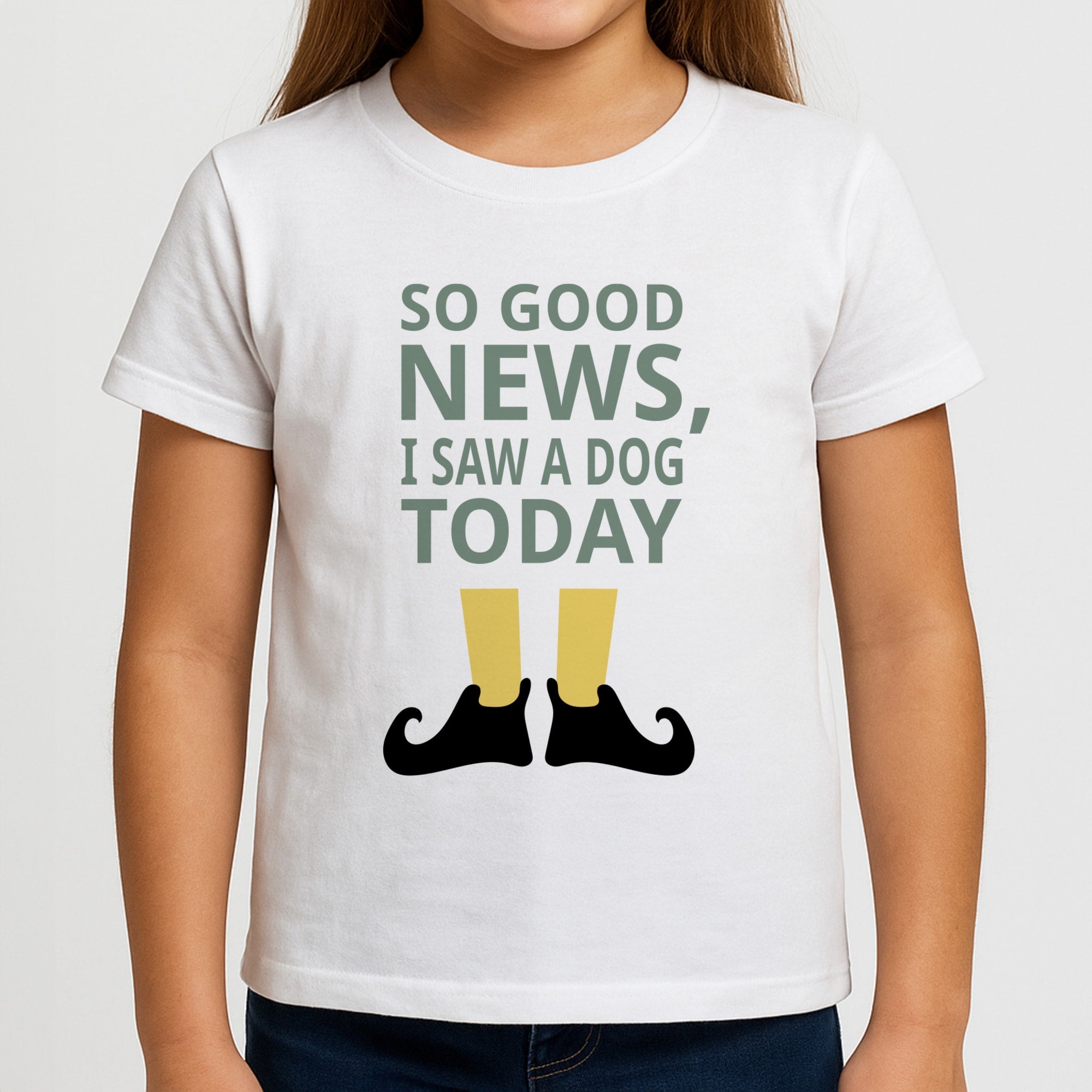 I Saw A Dog Today - Elf Girls T-Shirt