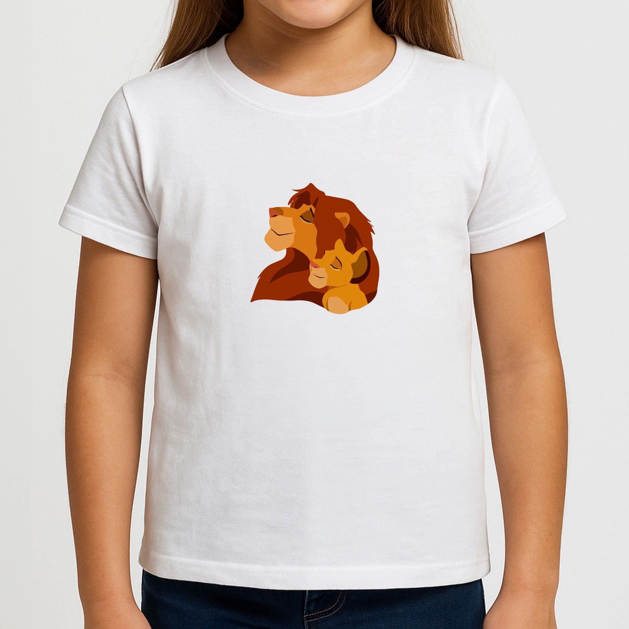 King Lion And Cub Girls T-Shirt