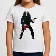 Eddie Munson Playing Guitar Kids T-Shirt 3