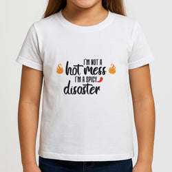 I'm A Spicy Disaster - Funny Quotes Kids T-Shirt
