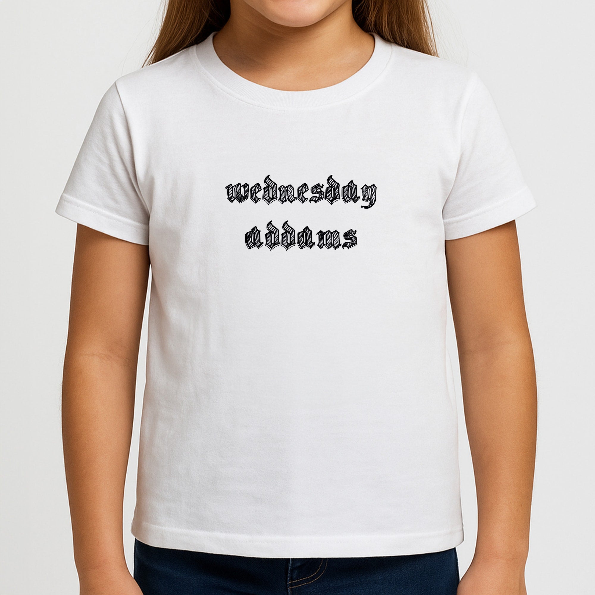 Wednesday Typogrophy Girls T-Shirt