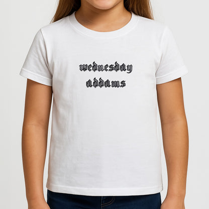 Wednesday Typogrophy Girls T-Shirt
