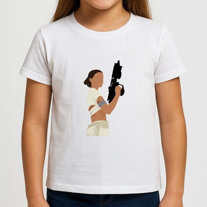 Leia With Gun Girls T-Shirt